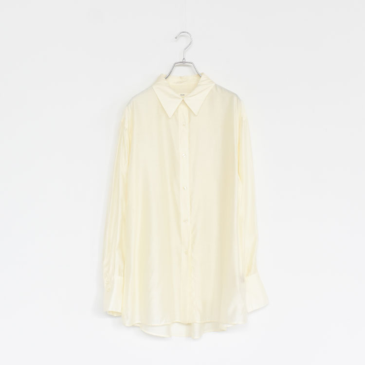【SALE 20%OFF】anuke(アンヌーク)/Sheer Satin Shirts シアーサテンシャツ【返品交換不可】