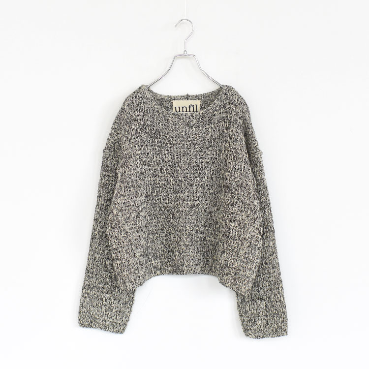 【SALE 20％OFF】unfil（アンフィル）/double honeycomb mesh sweater ダブルハニカムメッシュセーター【返品交換不可】/WVSP-UW110