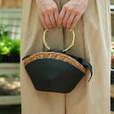【SALE 20%OFF】The Bagmati(ザ バグマティ)/レザー×ウィッカー リングハンドバッグ【返品交換不可】/BBK23-SS10MR(4)