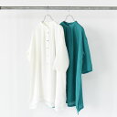 【SALE 30%OFF】TUTIE(ツチエ)/リネンサッカーバンドカラーロングブラウス【返品交換不可】/0625UT61027