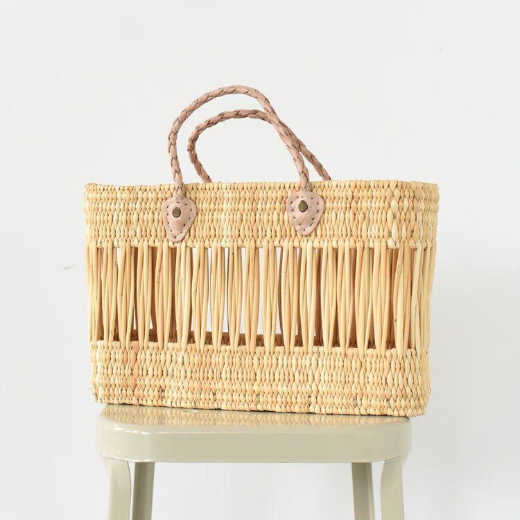 KECH LeS ESSENTIELS(ケッシュ ル エッセンシャル)/BRAID HANDLE MIDIUM SQUARE BASKET ブレイドハンドルラージスクエアバスケット【2025春夏】