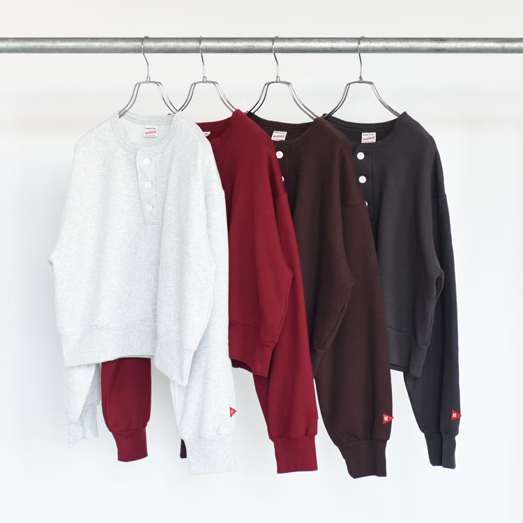 Healthknit（ヘルスニット）/クラシックスウェット　ヘンリーネック長袖/54005L【2025秋冬】