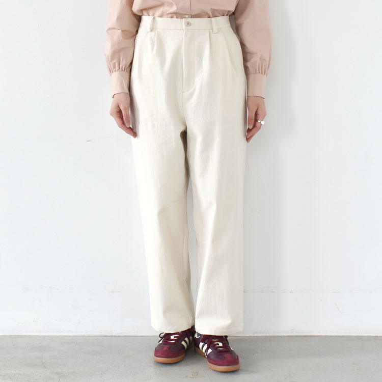 Rakuten - MidiUmi（ミディウミ）/back satin two-tuck pants バックサテンツータックパンツ/1-760073【2026春夏】【履き比べ可能】