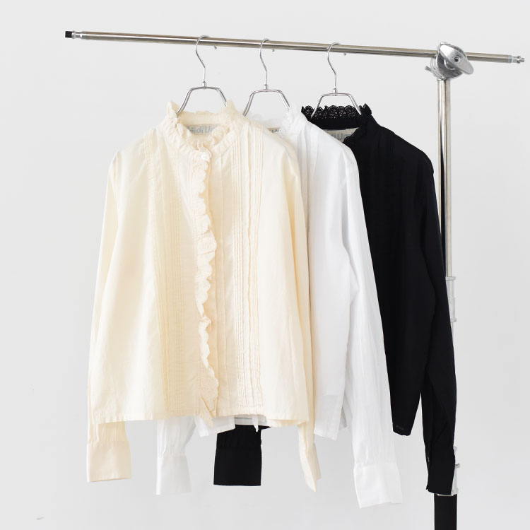 Rakuten - MidiUmi（ミディウミ）/pin tuck lace shirt ピンタックレースシャツ/1-730078【2026春夏】