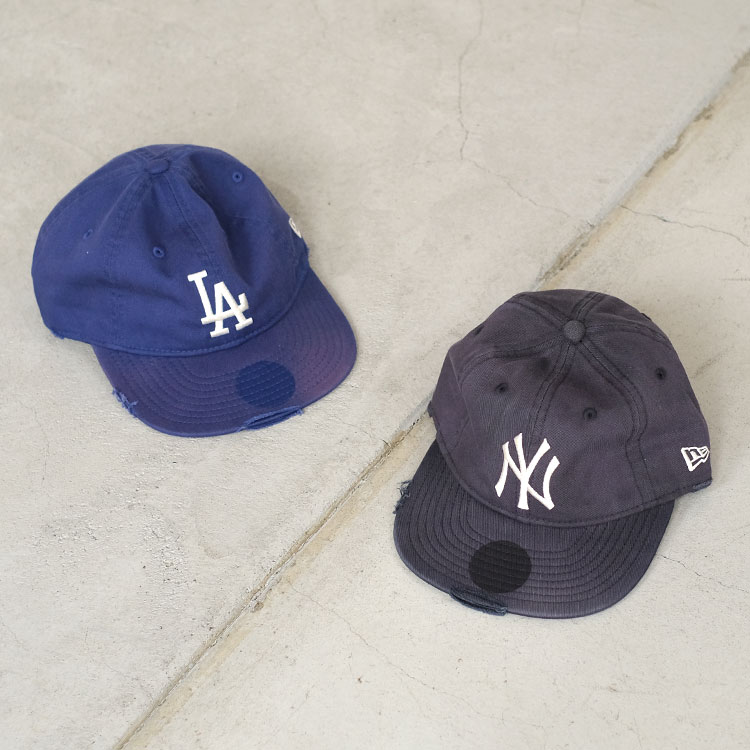 Rakuten - NEW ERA（ニューエラ）/キッズ Youth 9TWENTY powered by GORO (min-nano) KIDS ニューヨーク・ヤンキース/ロサンゼルス・ドジャース ダメージ/パッカブルバイザー/14880341【2026春夏】
