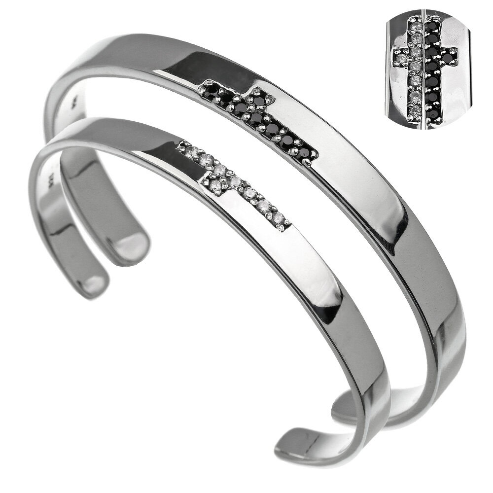 \クーポン配布中/Binich(ビニッチ) 【在庫限り】【ペア販売】クロス ペアバングル ペアブレスレット ペアアクセサリー シルバー925 アクセサリー[シル...