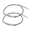 \10%OFFクーポン配布/Binich(ビニッチ) 【ペア販売】ベネチアン チェーン プレート ペア ブレスレット ペアブレスレット ペアアクセサリー シルバ...