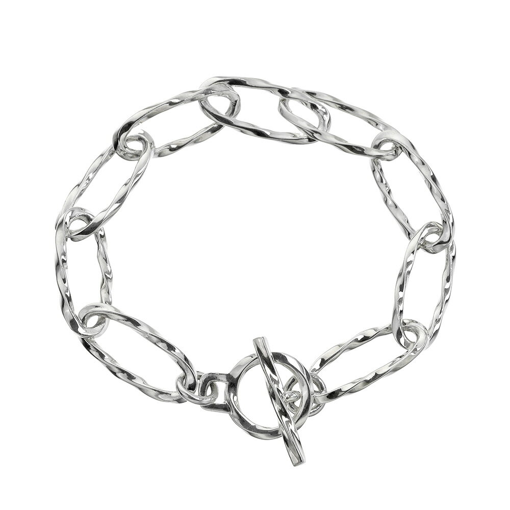 Binich(ビニッチ) ツイスト 長アズキ マンテル ブレスレット シルバー925 アクセサリー ブレスレット メンズ マンテル ねじれ ねじり おしゃれ [シルバーブレスレット]