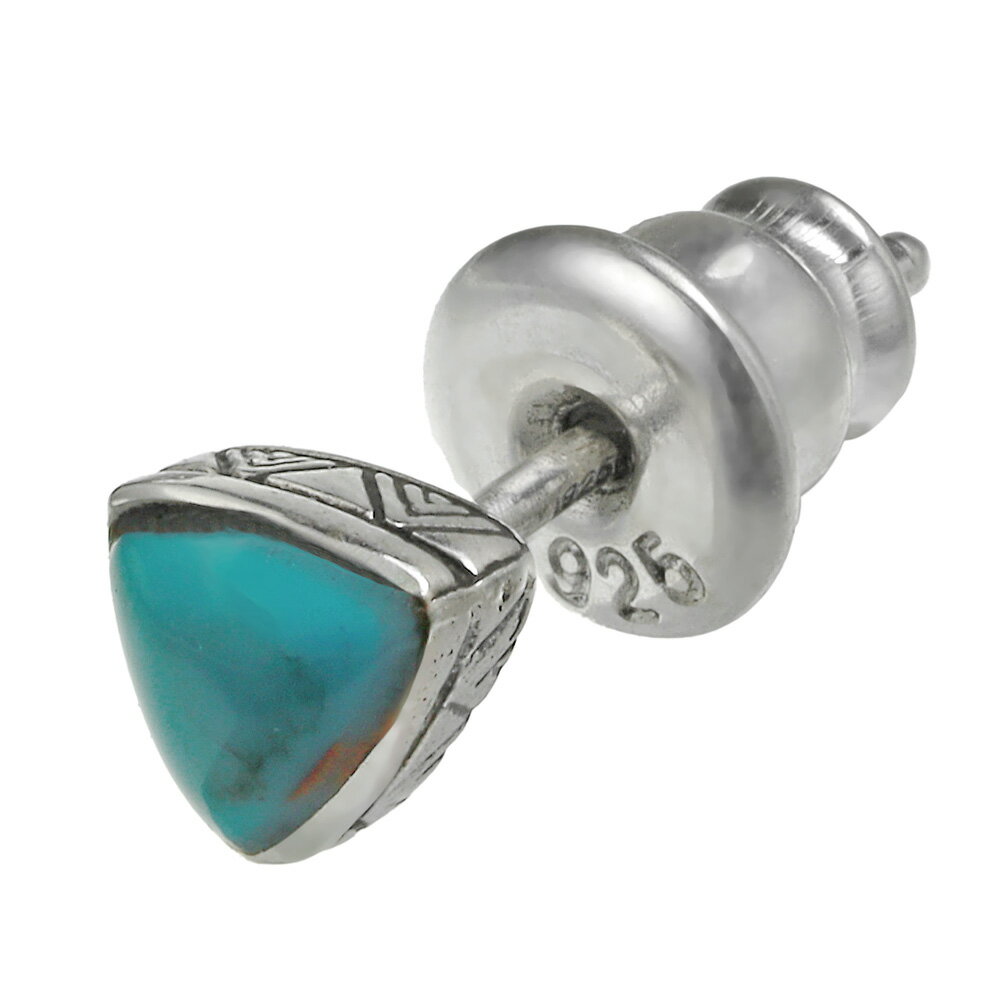 Binich(ビニッチ) ジオメトリック パターン ターコイズ ピアス ネイティブ ピアスメンズ インディアンジュエリー系 天然石 シルバー925 アクセサリー...