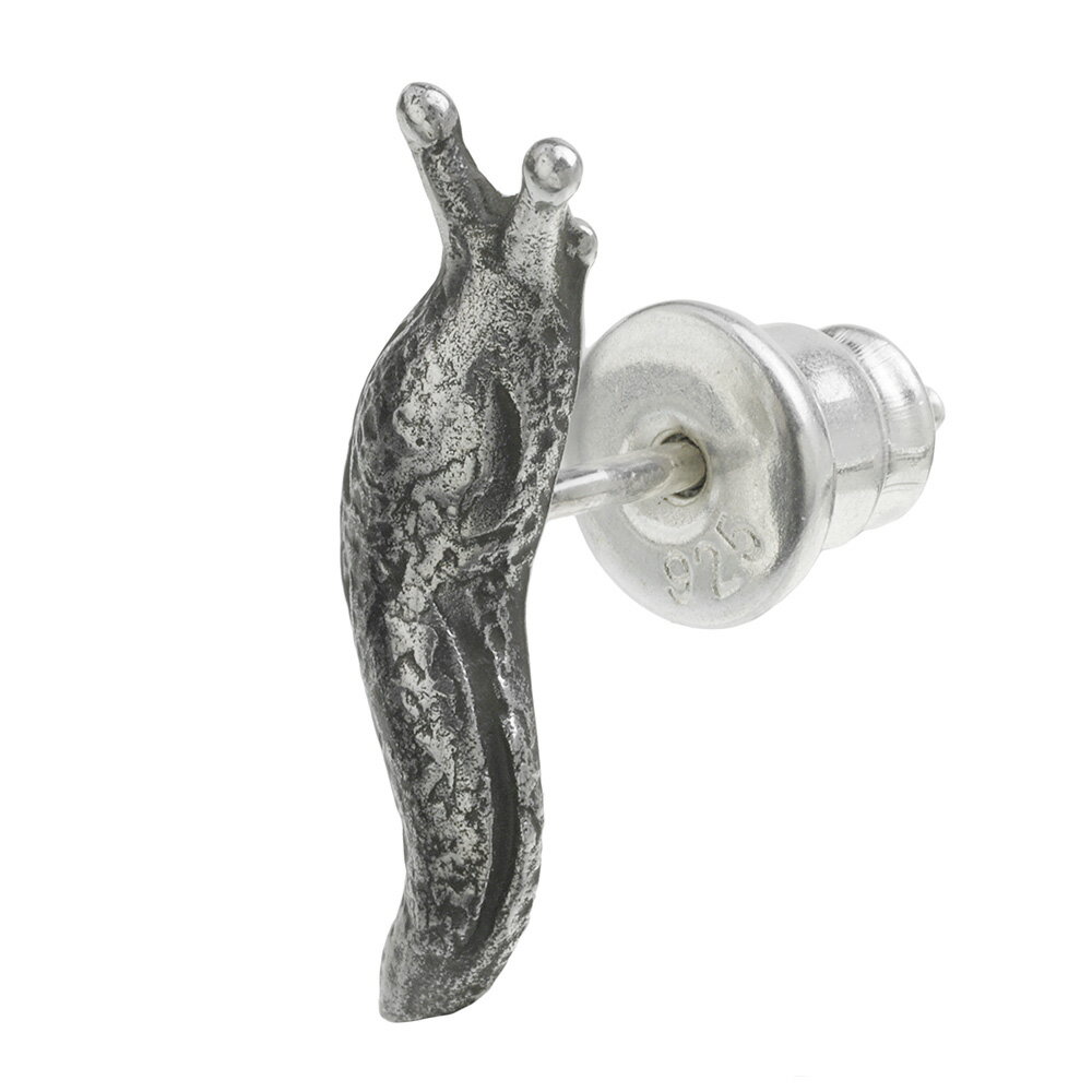 Binich(ビニッチ) ナメクジ スタッドピアス メンズ シルバー925 アクセサリー ユニーク 蛞蝓 なめくじ 生き物 [シルバーピアス] 片耳用 (1個売り)