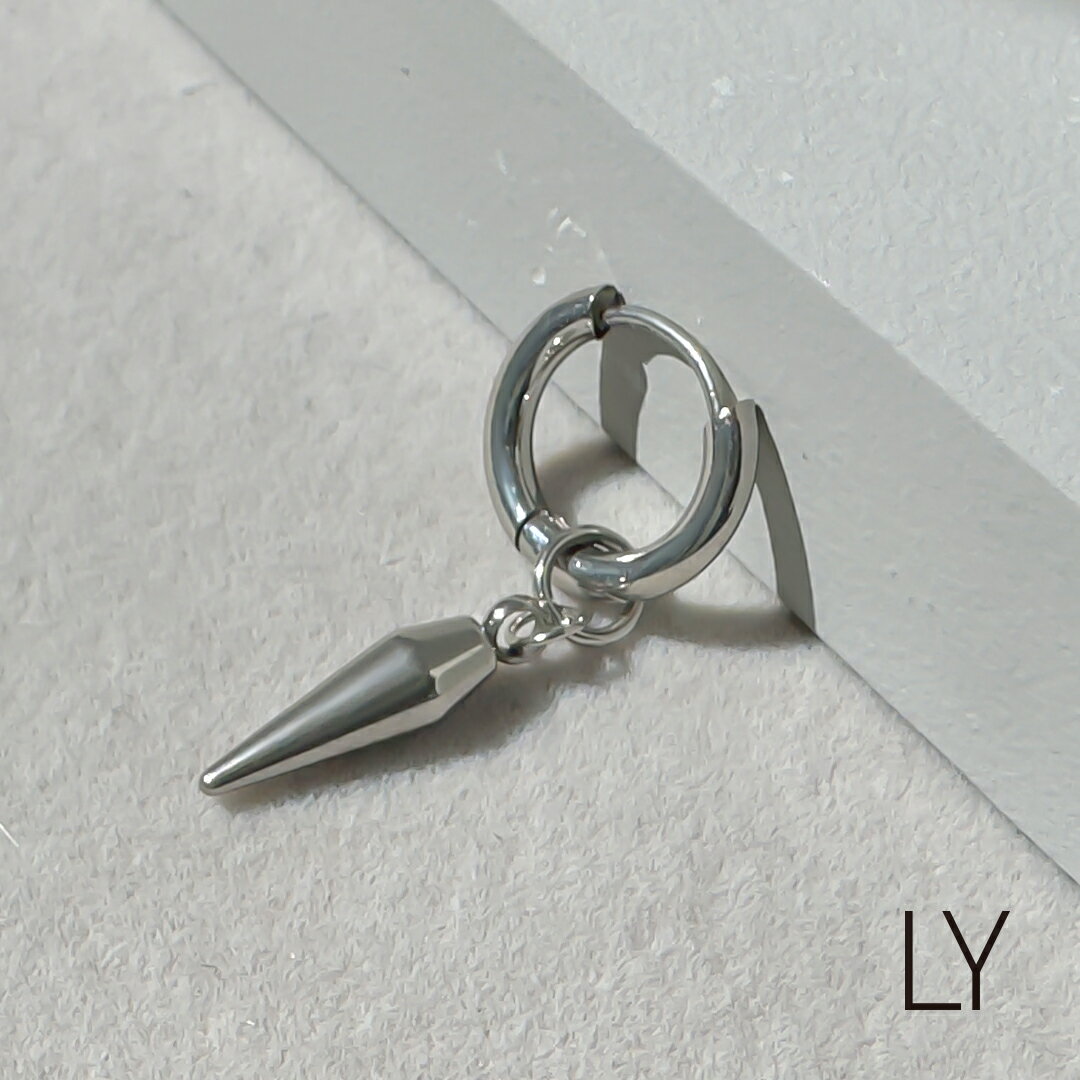 Binich(ビニッチ) LYシリーズ ピアス メンズ フープピアス リングピアス 輪っか ニードル ドロップ シンプル / (片耳用)
