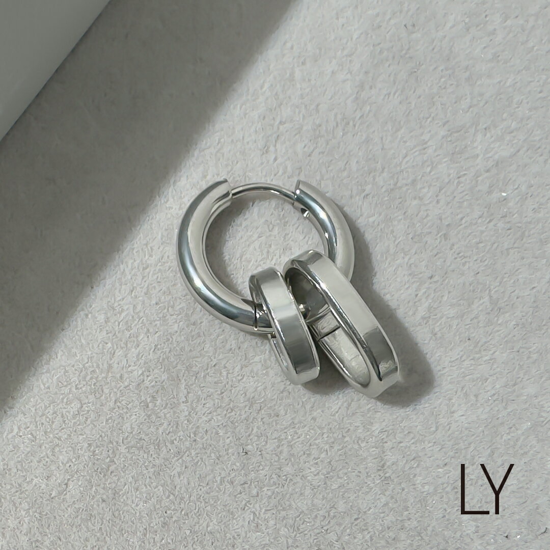 Rakuten - Binich(ビニッチ) LYシリーズ ピアス メンズ フープピアス リングピアス 輪っか 楕円 シンプル / (片耳用)