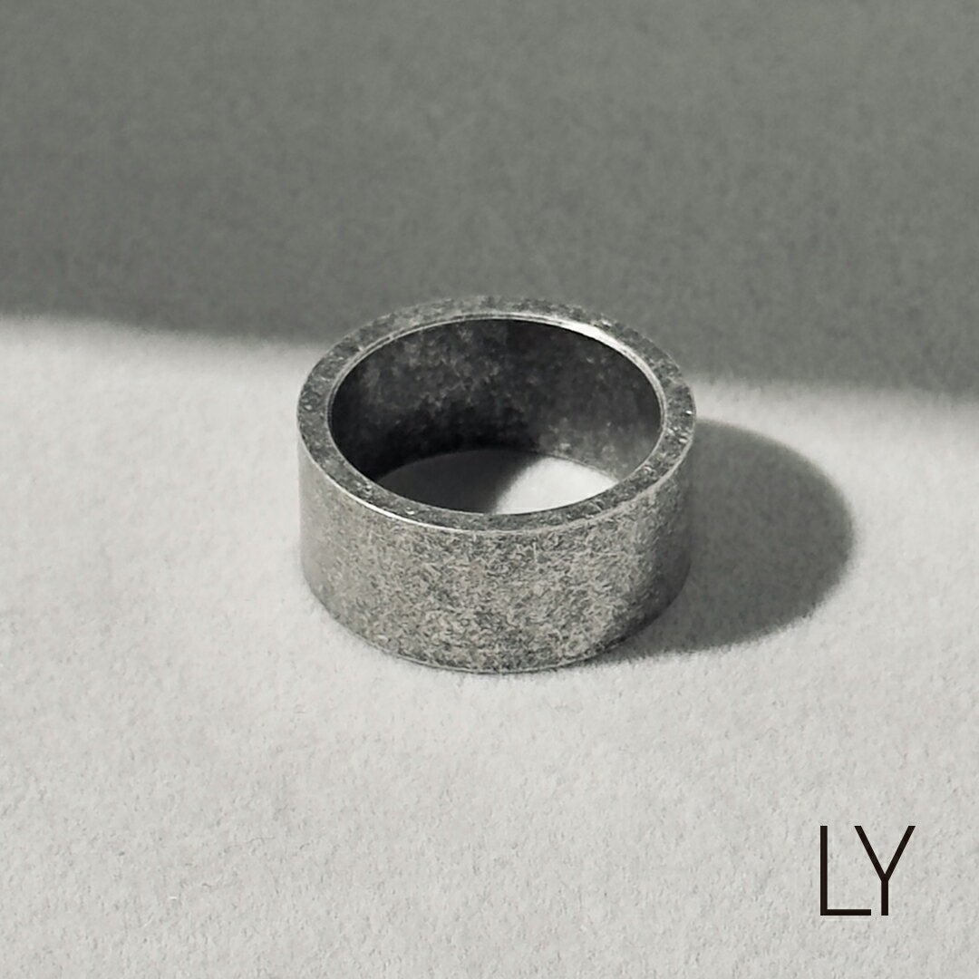 Binich LYシリーズ リング 指輪 メンズ 平打ちリング ヴィンテージ加工 ビンテージ加工 シ ...
