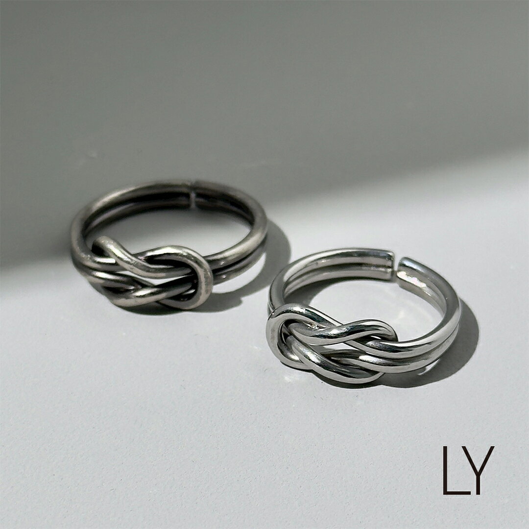 【在庫限り】Binich(ビニッチ) LYシリーズ リング 指輪 メンズ レディース ユニセックス ノットリング 結び シンプル 鏡面加工 ヴィンテージ加工 ビンテージ加工 ステンレス アクセサリー