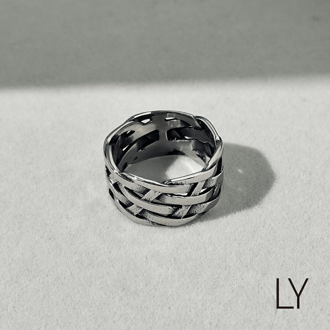 Other - ＼割引クーポン／Binich(ビニッチ) LYシリーズ リング 指輪 メンズ 編み込み 太め 幅広 シンプル ステンレス アクセサリー