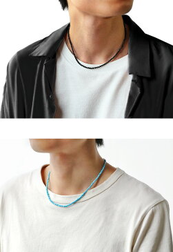 \割引クーポン&9/20限定P10倍/Binich(ビニッチ) ブラックスピネル ネックレス メンズ レディース 【 ブレスレット にもなる】アジャスター自由調節 スピネル ペアネックレス ペア シンプル ターコイズ ラピスラズリ タイガーアイ オニキス
