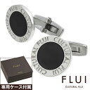 FLUI(フルイ) カフス メンズ ブランド ラウンド フレーム オニキス カフス ボタン シルバー925 アクセサリー ビジネス 結婚式 CULTURAL F...