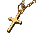 Binich(ビニッチ) クロス 十字架 (ゴールドカラータイプ) ペンダント ネックレス メンズ (ゴールドステンレスチェーン割引セット) シルバー925 アクセサリー