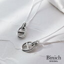 \5/15限定P10倍&割引クーポン/Binich(ビニッチ) 【ペア販売】ラウンド アンカーチェーン ペアペンダント ペアネックレス (1mm喜平チェーンセッ...