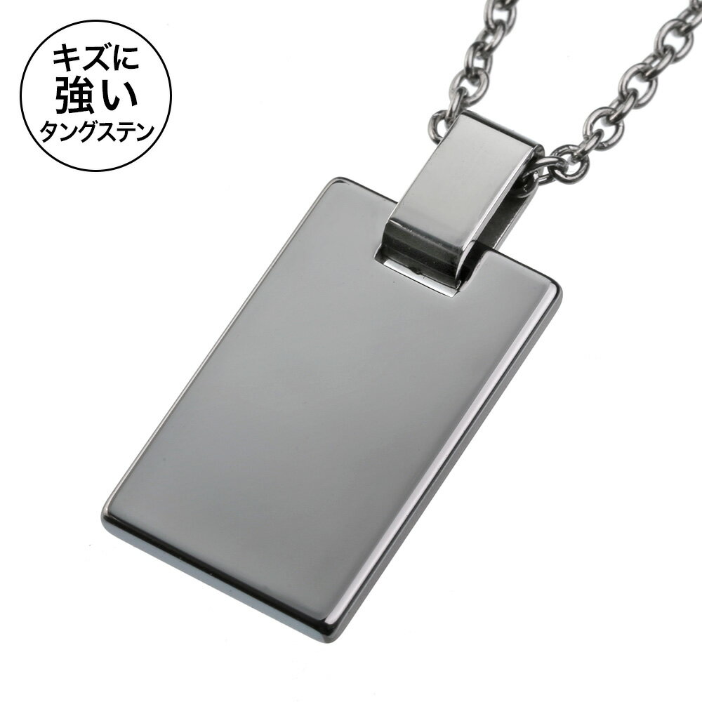 ＼6/5限定P10倍／SALE10%OFF&割引クーポン　Binich(ビニッチ) ネックレス メンズ シンプル タングステン シンプル プレート ペンダント（アズキステンレスチェーン付き） シンプル オシャレ