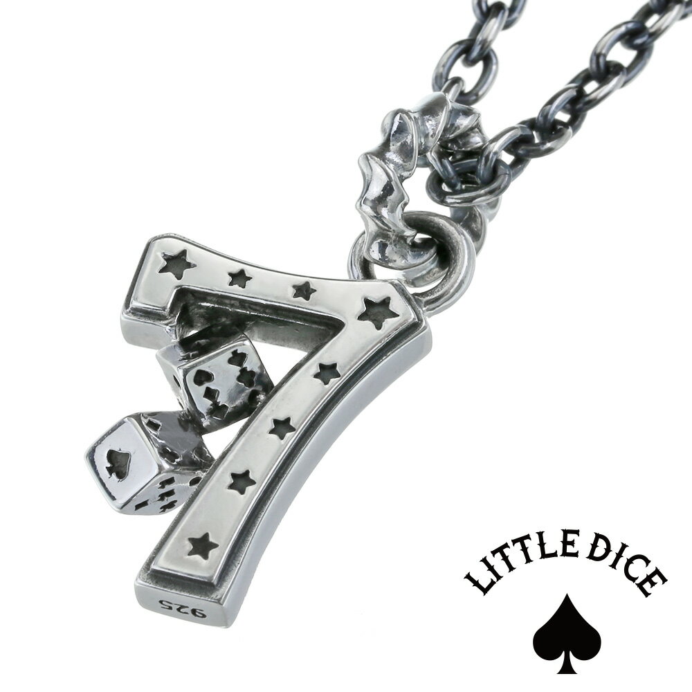 LITTLE DICE(リトルダイス) ネックレス メンズ ブランド ラッキー セブン トランプ ダイス ペンダント シルバー925 アクセサリー 7 ト..