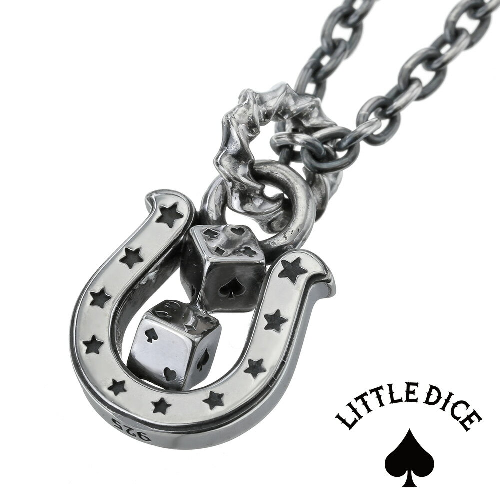 LITTLE DICE(リトルダイス) ネックレス メンズ ブランド ホースシュー トランプ ダイス ペンダント シルバー925 アクセサリー 馬蹄 トランプ ...