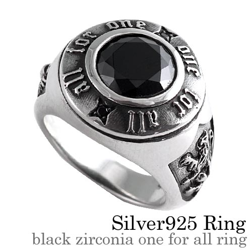 Binich(ビニッチ) ブラックジルコニアワンフォーオールリング メンズ 指輪 メンズ シルバー925 アクセサリー[シルバーリング]