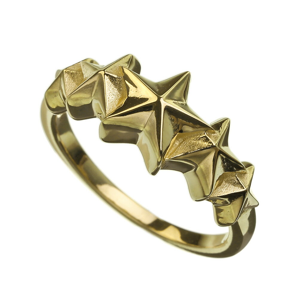 Binich(ビニッチ) K10ゴールド ファイブスター ライン リング メンズ 指輪 メンズ 星 ゴールドアクセサリー 5つ星