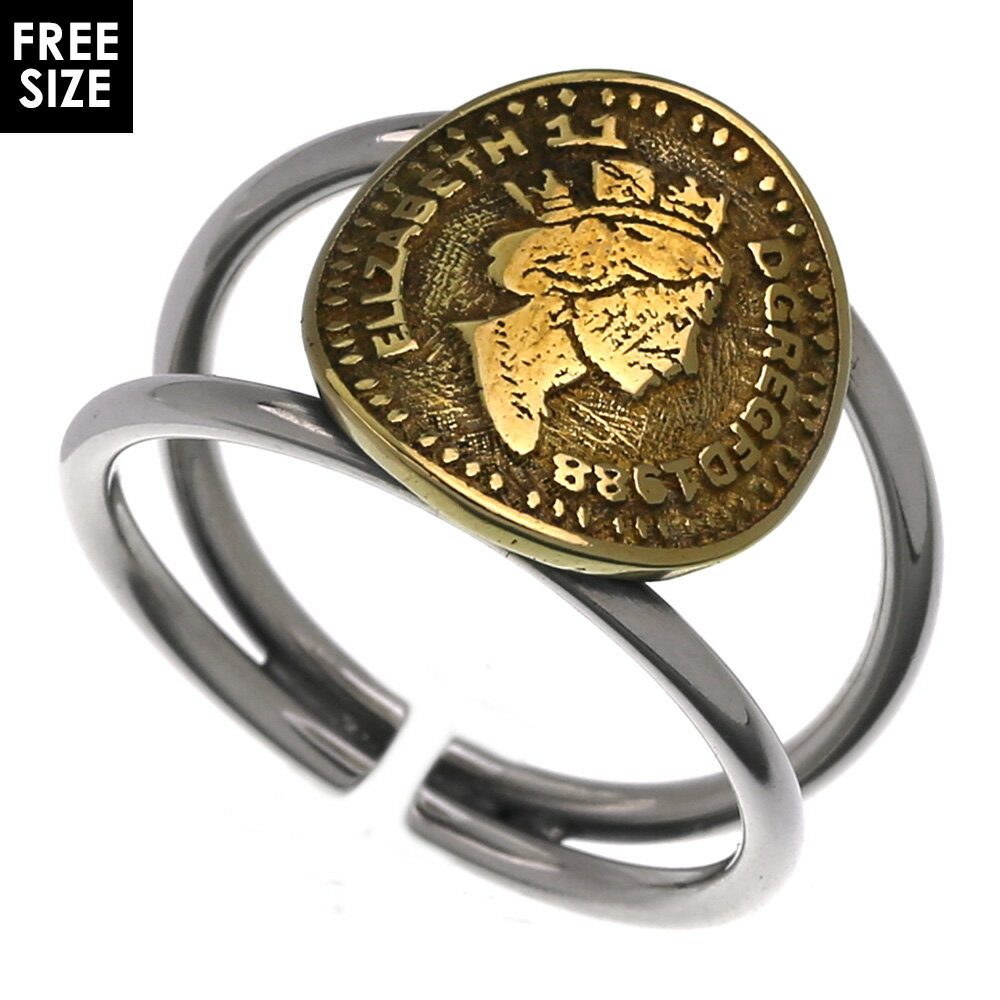 Binich(ビニッチ) 【在庫限り】エリザべス コイン リング メンズ 指輪 フリーサイズ シルバー925 アクセサリー[シルバーリング]