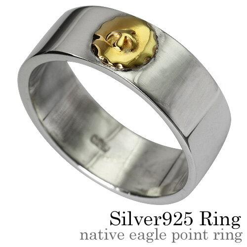 Binich(ビニッチ) 【有料刻印可能】ネイティブイーグルポイントリング メンズ 指輪 メンズ インディアンジュエリー系 シルバー925 アクセサリー[シルバ...
