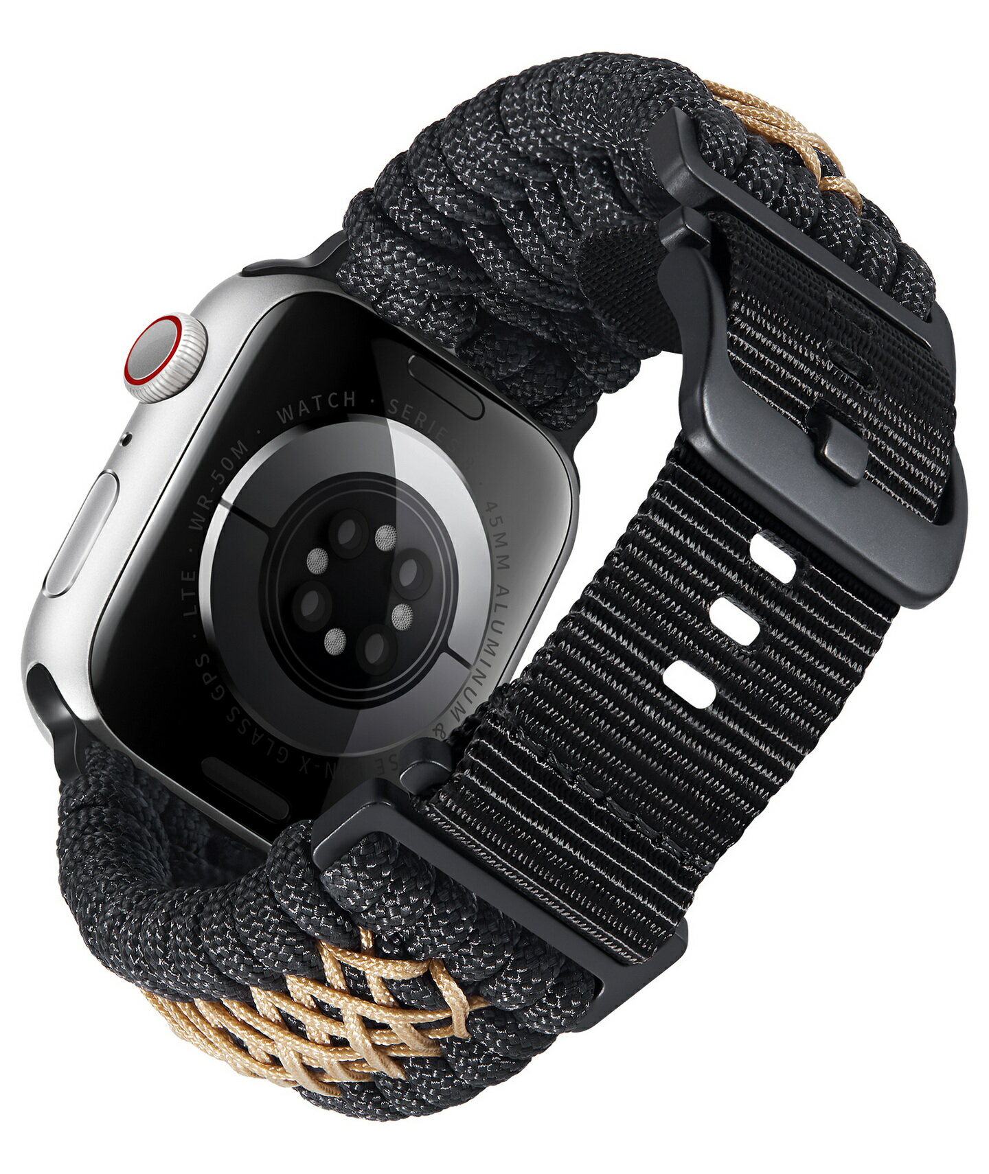 コンパチブルApple Watch バンド 42mm 44mm 45mm 46mm 49mm 編み込みパラコード ナイロン ウォッチストラップ 交換 コンパチブルiWatch Ultra/Ultra 2 シリーズ11/10/9/8/7/6/5/4/3/2/1/SE/SE2 スポーツ おしゃれ アウトドア カジュアル メンズ 男性用 海外通販