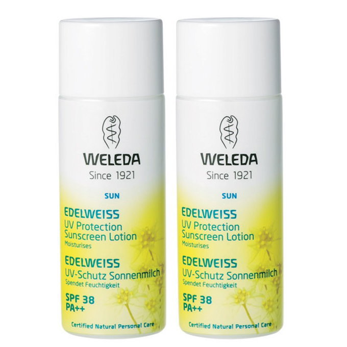 ヴェレダ エーデルワイス UVプロテクト 90mL2個【国内正規品】weleda 乳液　ローション 紫外線 UV サンケアのサムネイル