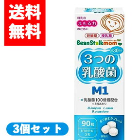 ビーンスタークマム 3つの乳酸菌 M1 90粒 ×3個セット