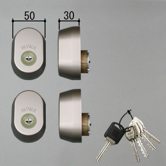 三協アルミ 玄関ドア シリンダー MIWA GAF FE 鍵 交換用シリンダー 美和ロック 99WD4536 WD4536 上下同一キー 2個セット MCY45...