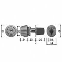 MIWA LZ YKK 勝手口ドア 交換用シリンダー・サムターンセット（2ロック） HH3K19016 その1