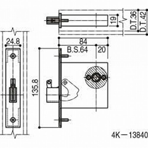 Rakuten - MIWA FESP YKK 錠ケース ドア 補修部品 HH4K13840
