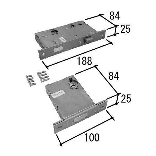 GOAL GZ GD 立山アルミ 錠ケース 補修部品 PKD8505
