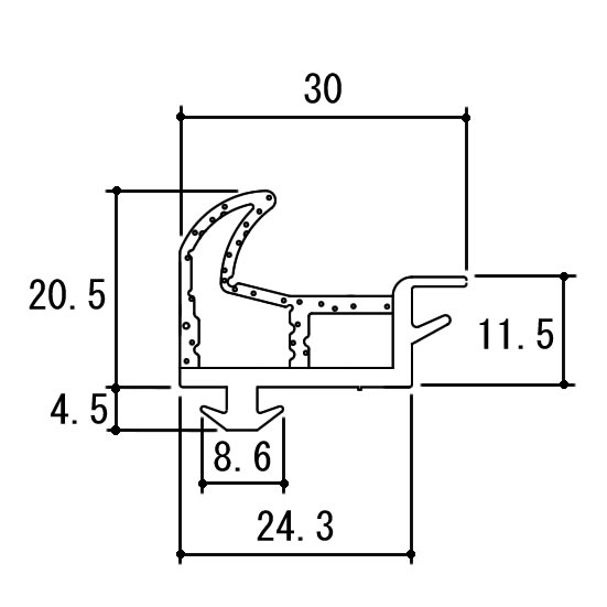Rakuten - 三協アルミ 玄関ドア 補修部品 気密材 WD4187 パッキン