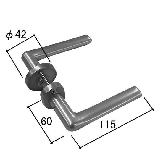 ドアハンドル 【ユニオン】 ULS2308-10-120 ブラストシルバー 左吊元用/右吊元用 外開き/内開き φ150×W150×D50mm Pul側l+Push側 ドア厚:33〜45mm /空錠別売/画像は一例につきご購入は商品詳細ご参考下さい