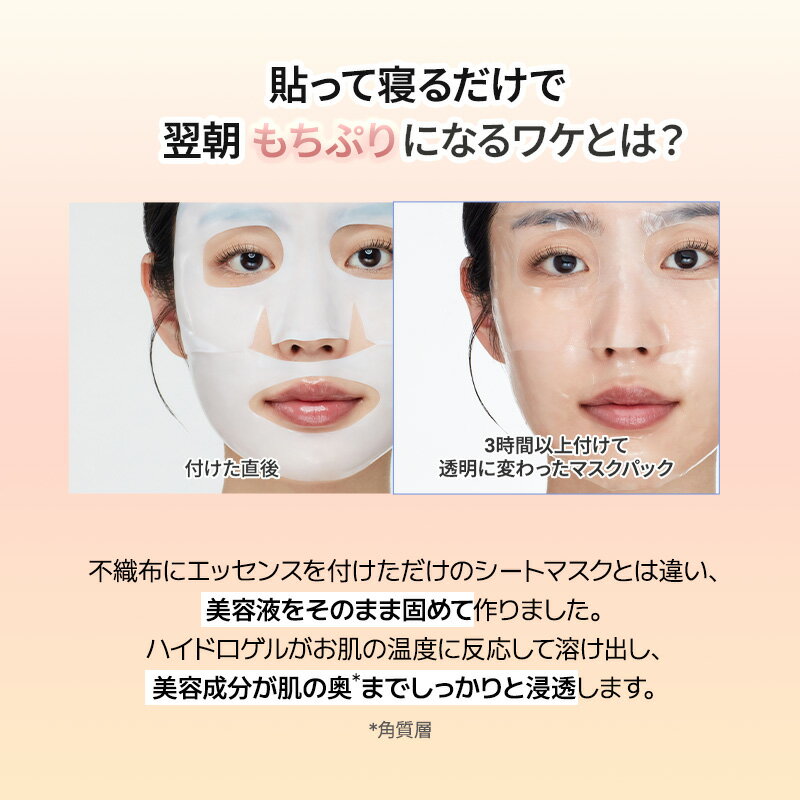 53%OFF★P5倍バイオコラーゲンリアルディープマスク 高保湿 弾力 毛穴 ツヤ肌ケア アンプル ハイドロゲル べたつ（3枚目）