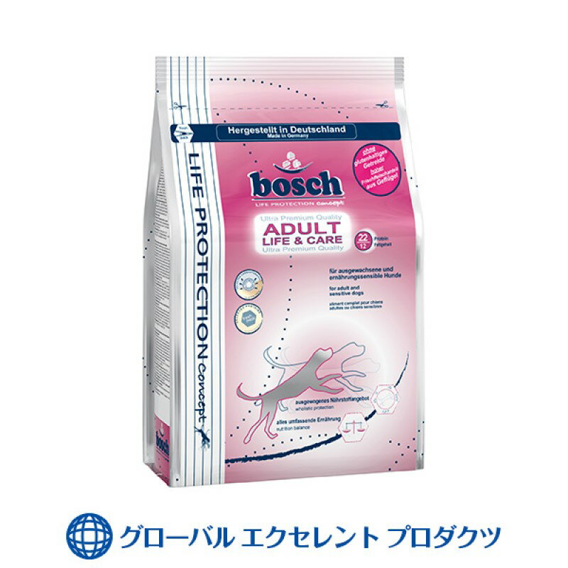  犬用 アダルトライフ＆ケア ライフプロテクション 12.5kg ボッシュ ライフプロテクション ドッグフード フードに敏感な犬用総合栄養食