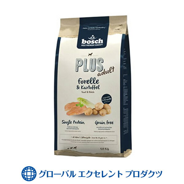 犬用 アダルトマス＆ポテト1kg ボッシュ ハイプレミアムプラス ドッグフード 通常活動犬・消化不良・アレルギー症・総合栄養食