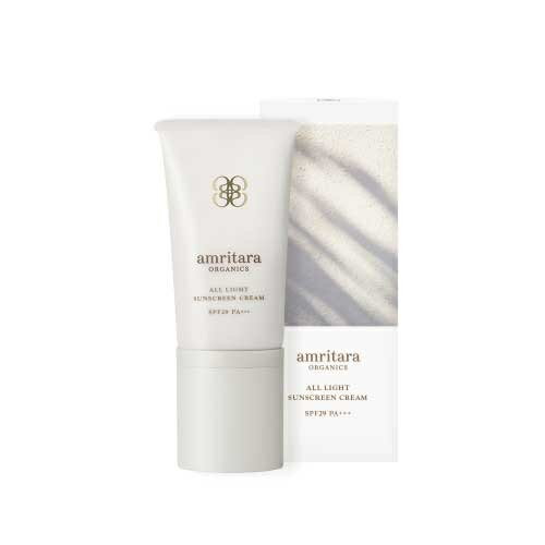 【amritara】オールライトサンスクリーンクリーム M | 日焼け止め UV 石鹸オフ 敏感肌 SPF29 紫外線吸収剤不使用 保湿 セラミド ブルーライト 近赤外線 紫外線カット 乾燥 きしみ肌