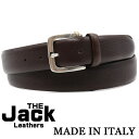 THE JACK Leathers ザ・ジャックレザー イタリア製 レザーベルト 型押しレザー メンズ サイズ調整フリーサイズ ≪本革 ビジネス カジュアル 紳...
