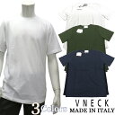 V NECK ≪ブイネック≫イタリア製 クルーネックTシャツ メンズ 春夏 イタリアブランド 無地 コットン サイドニットTシャツ≪綿100％ 白 ホワイト 紺 ネイビー ミリタリーグリーン≫13000TR