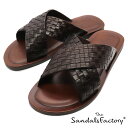 The Sandals Factory ≪ザ・サンダルズファクトリー≫ イタリアブランド NuovoNicar イタリア製 イントレチャート レザーサンダル メ...