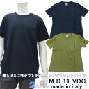 MD 11 VDC / M.I.D.A ≪ミダ≫　イタリア製 半袖 ポケット付き Tシャツ イタリアブランド メンズ 春夏 コットン100％ 綿100％　≪ハンドペイント加工　紺 ネイビー　アーミーグリーン≫13000-KBK