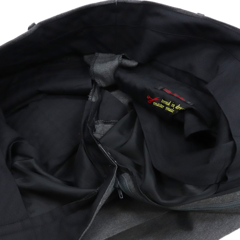 SartoriaPisthesドメスティックブランドインプリーツツータックパンツツープリーツ2タック≪ウールスラックスドレスパンツビジネススラックスビジネスパンツウールパンツグレー秋冬≫【送料無料】25000BK