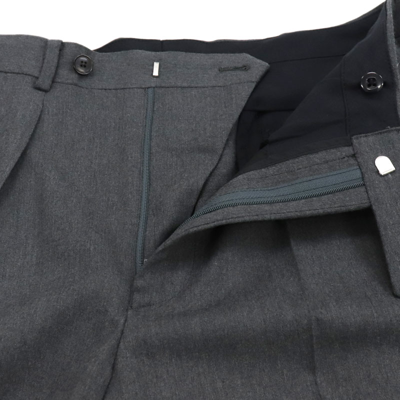 SartoriaPisthesドメスティックブランドインプリーツツータックパンツツープリーツ2タック≪ウールスラックスドレスパンツビジネススラックスビジネスパンツウールパンツグレー秋冬≫【送料無料】25000BK