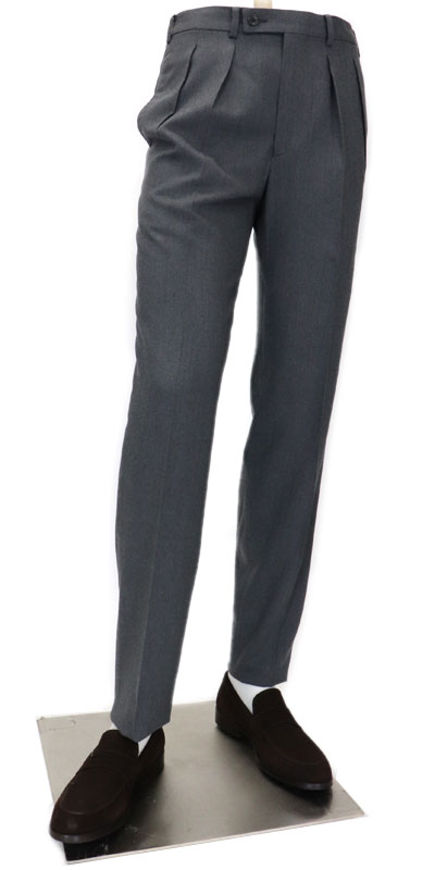 SartoriaPisthesドメスティックブランドインプリーツツータックパンツツープリーツ2タック≪ウールスラックスドレスパンツビジネススラックスビジネスパンツウールパンツグレー秋冬≫【送料無料】25000BK